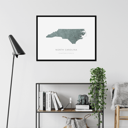 North Carolina -  Framed & Mounted Map