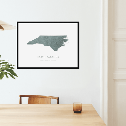 North Carolina -  Framed & Mounted Map