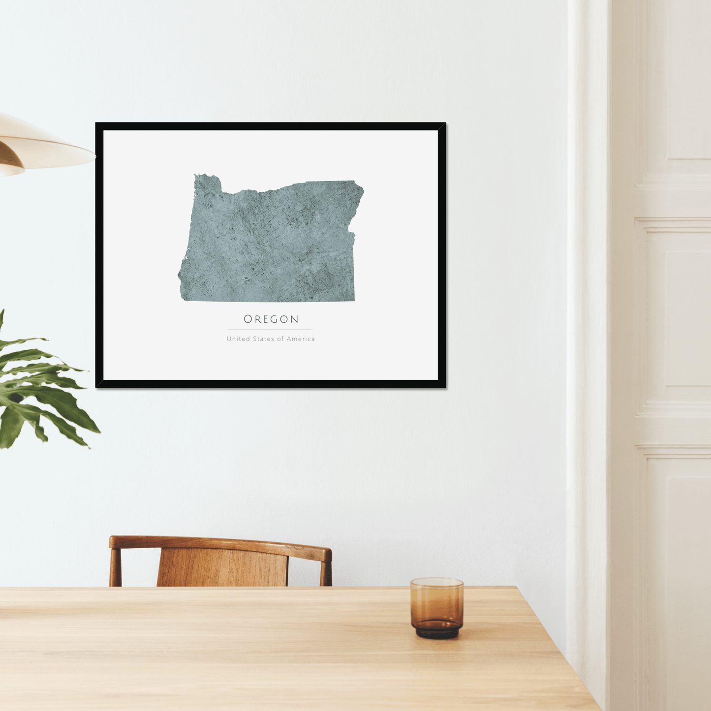 Oregon -  Framed & Mounted Map