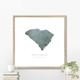 South Carolina -  Framed & Mounted Map