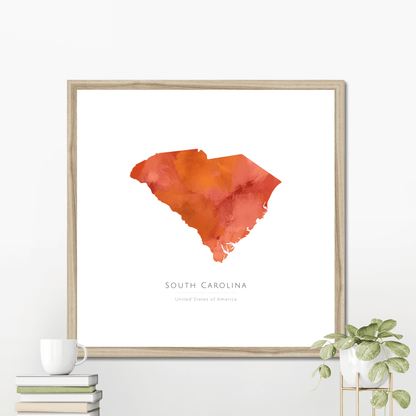 South Carolina -  Framed & Mounted Map