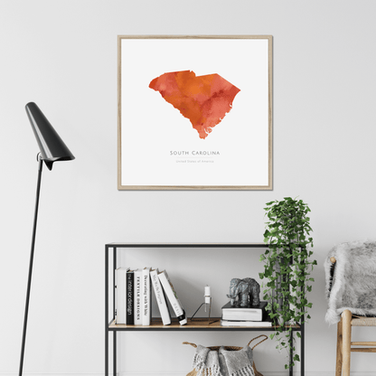 South Carolina -  Framed & Mounted Map