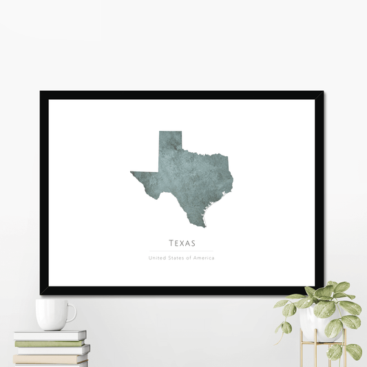 Texas -  Framed & Mounted Map