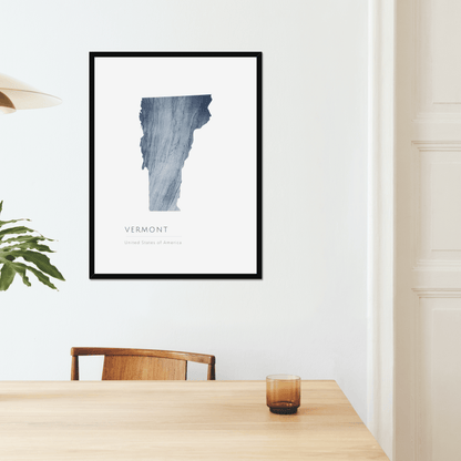 Vermont -  Framed & Mounted Map