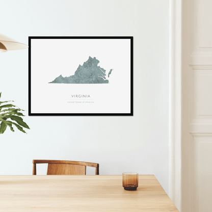 Virginia -  Framed & Mounted Map