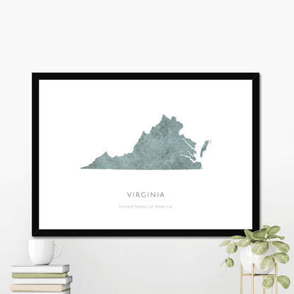 Virginia -  Framed & Mounted Map