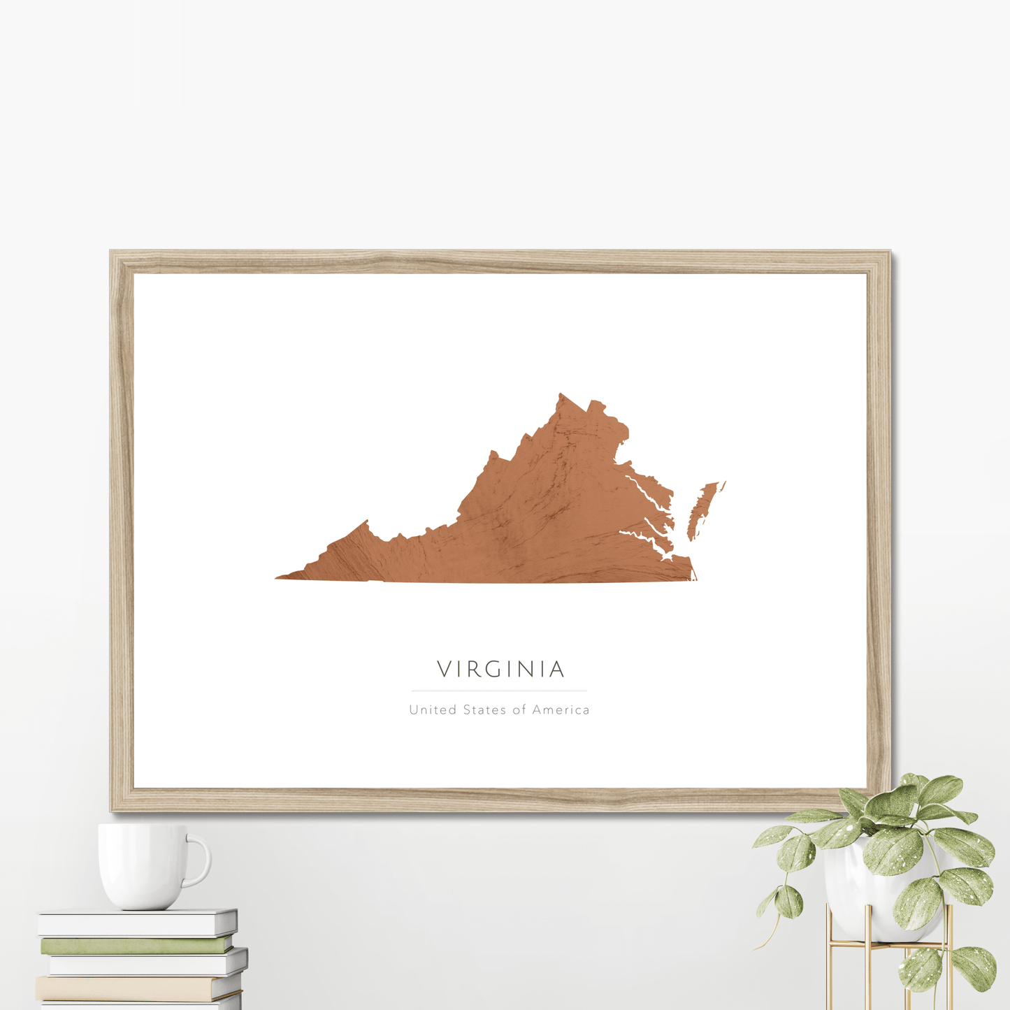 Virginia -  Framed & Mounted Map