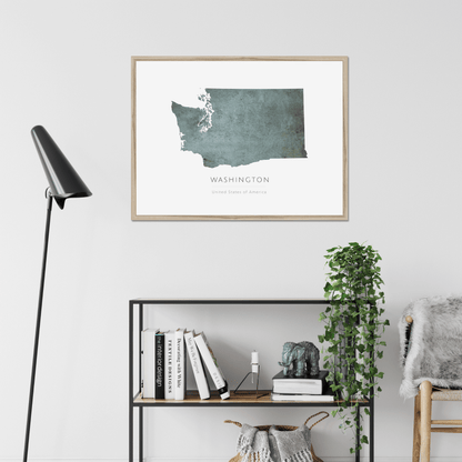 Washington -  Framed & Mounted Map