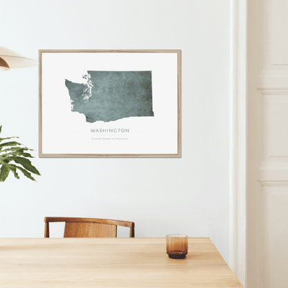 Washington -  Framed & Mounted Map