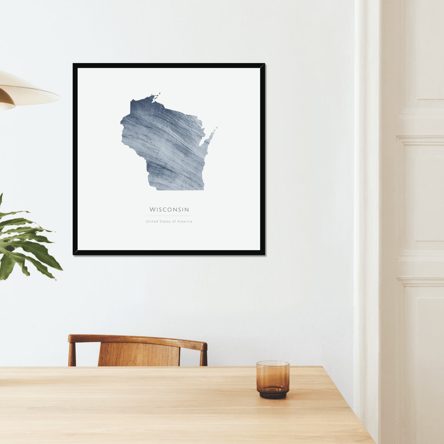 Wisconsin -  Framed & Mounted Map