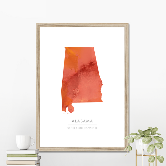 Alabama -  Fine Art Map