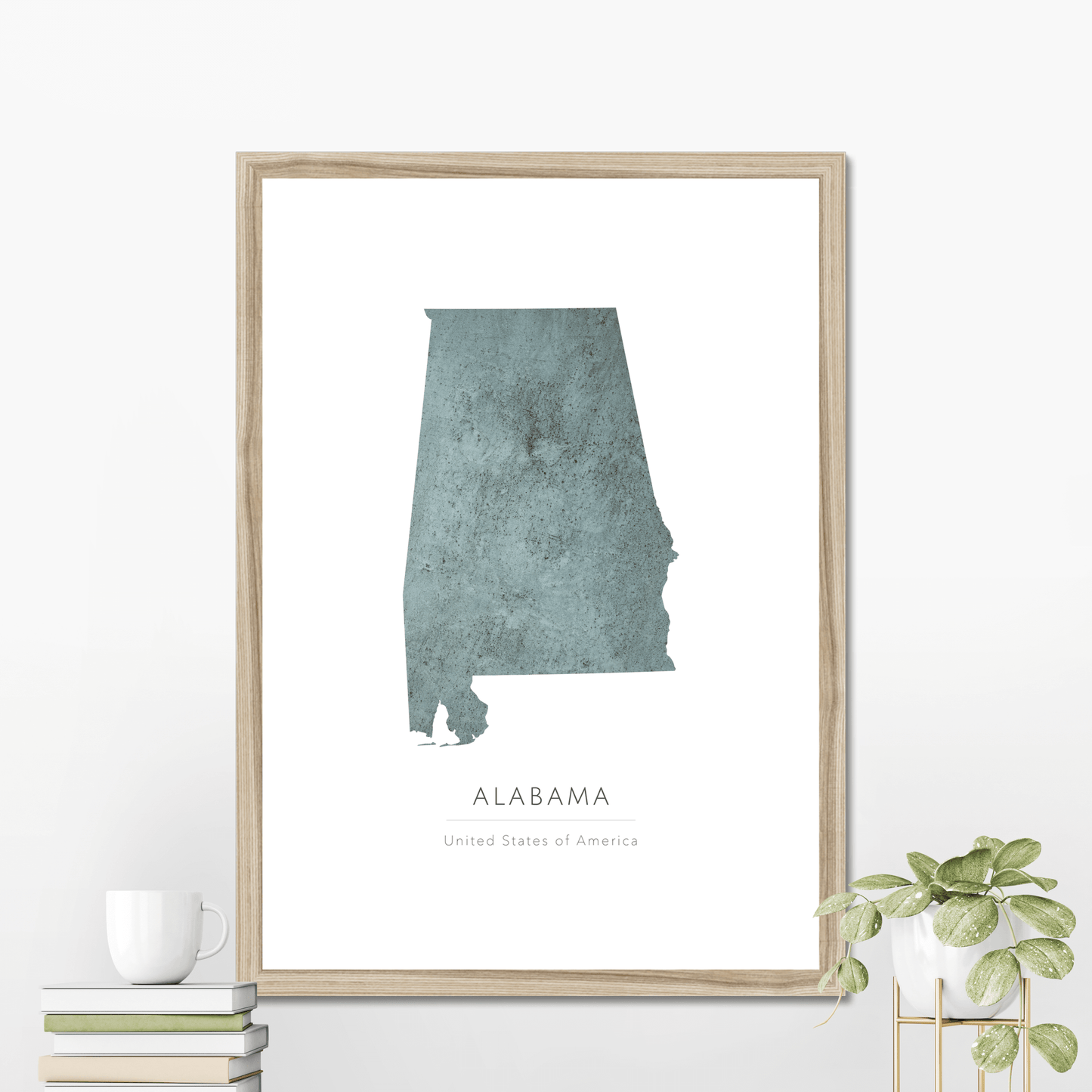 Alabama -  Framed & Mounted Map