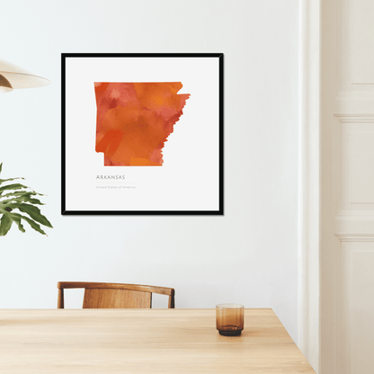 Arkansas -  Framed & Mounted Map