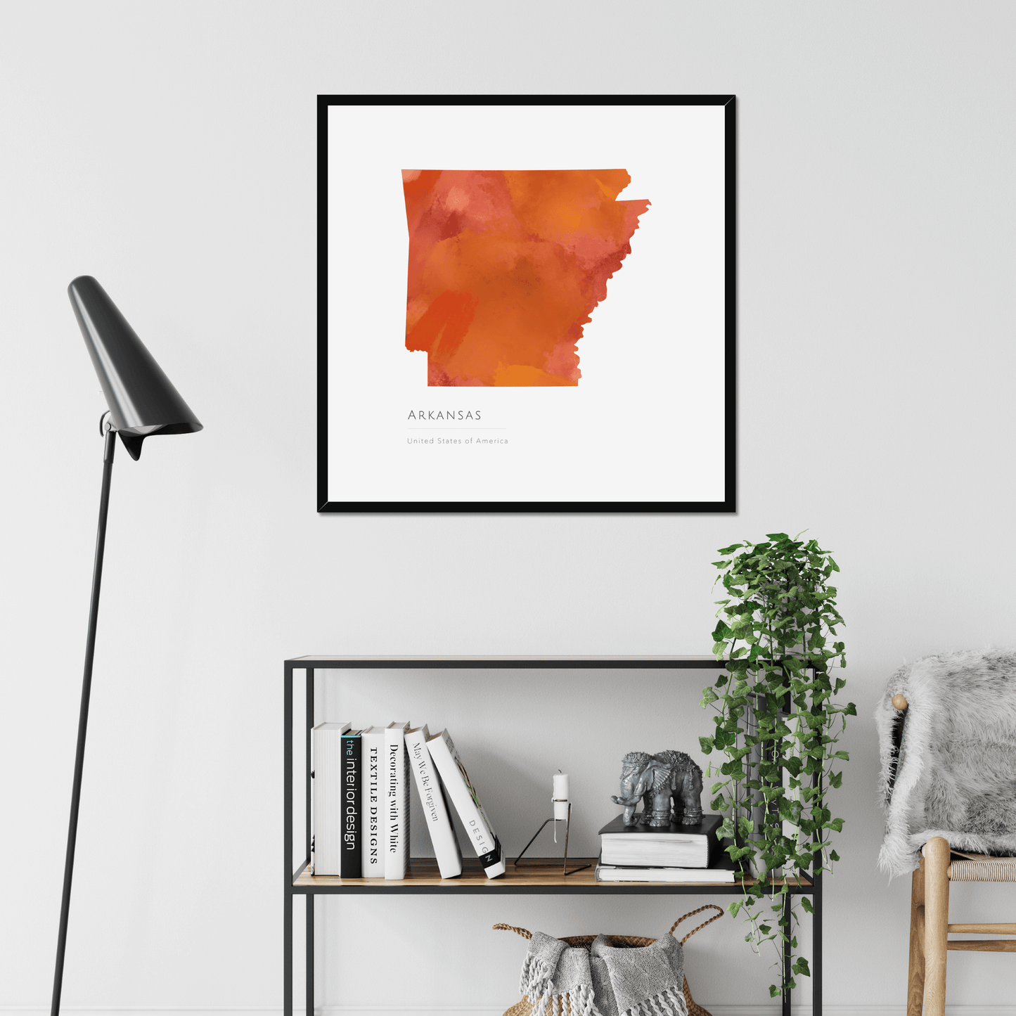Arkansas -  Framed & Mounted Map