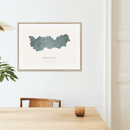 Berkshire -  Framed & Mounted Map