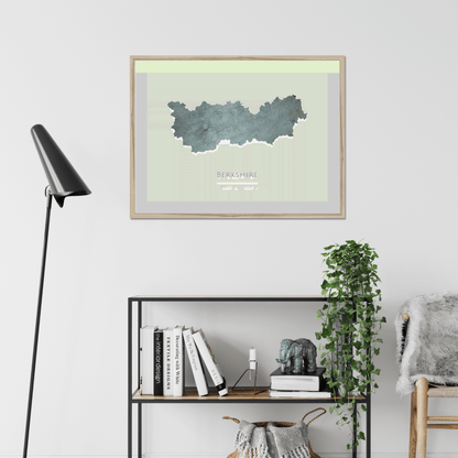 Berkshire -  Framed & Mounted Map