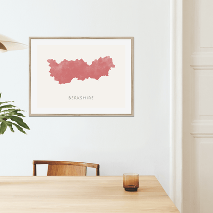 Berkshire -  Framed & Mounted Map