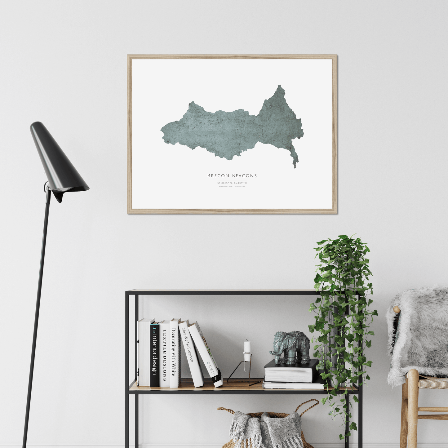 Brecon Beacons -  Framed & Mounted Map