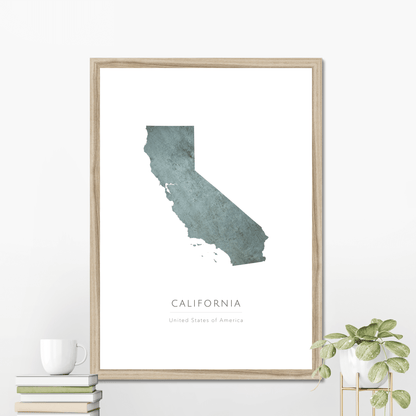 California -  Framed & Mounted Map