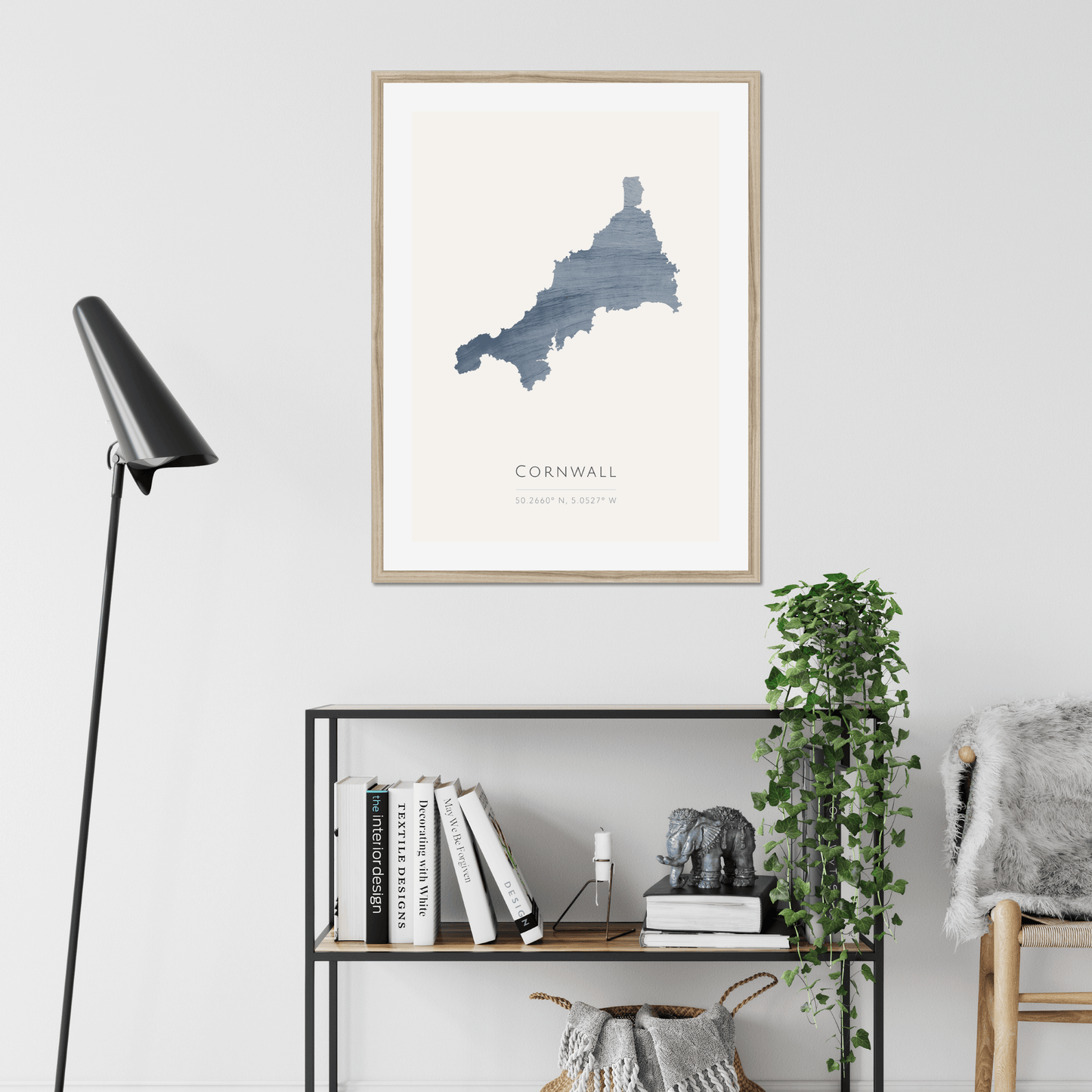 Cornwall -  Framed & Mounted Map