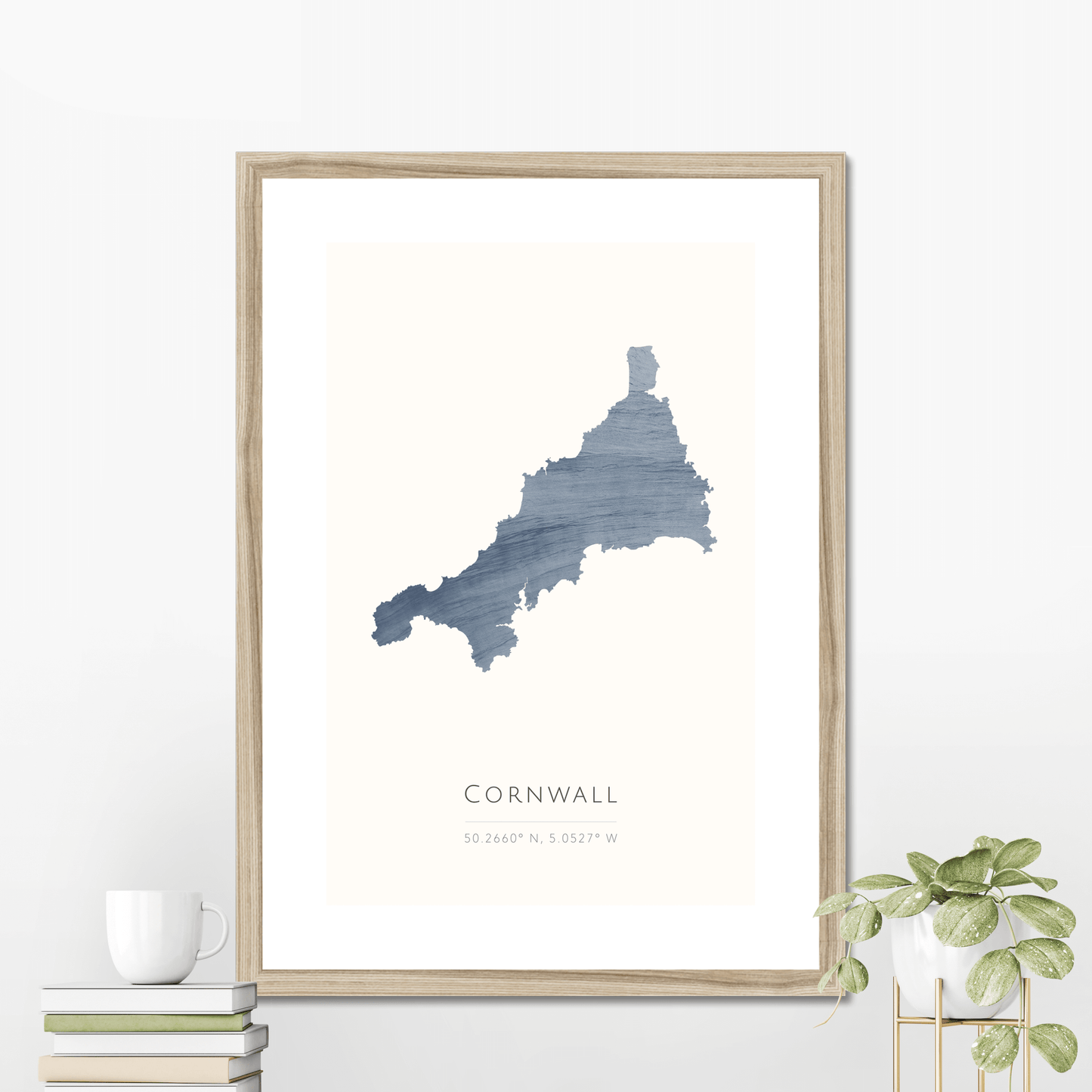 Cornwall -  Framed & Mounted Map