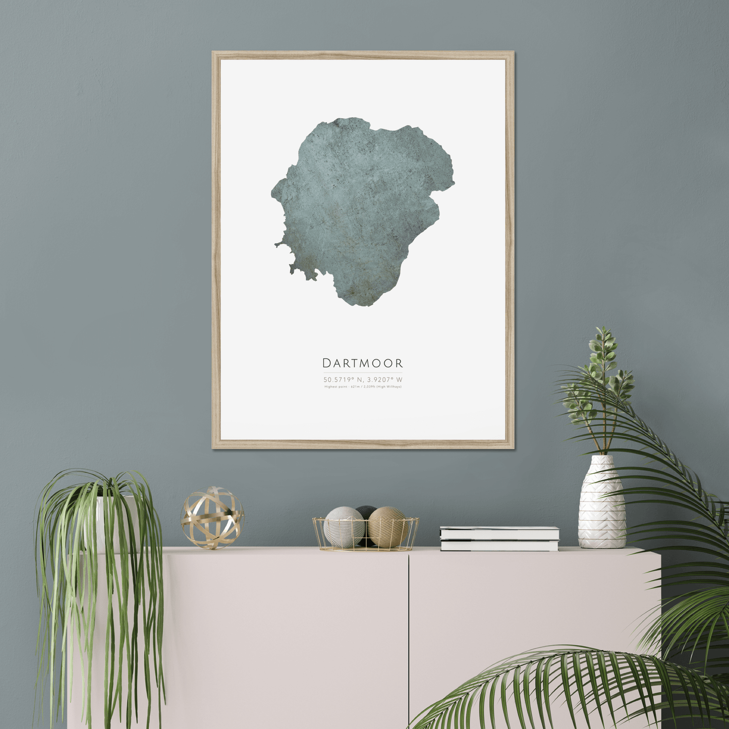 Dartmoor -  Framed & Mounted Map