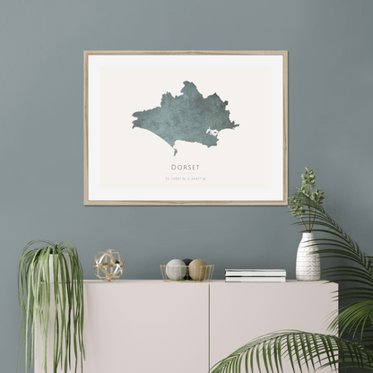 Dorset -  Framed & Mounted Map