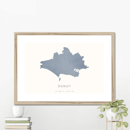 Dorset -  Framed & Mounted Map