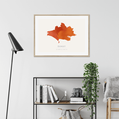 Dorset -  Framed & Mounted Map