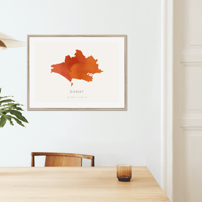 Dorset -  Framed & Mounted Map