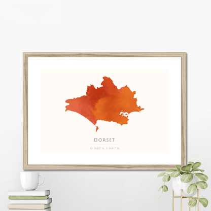 Dorset -  Framed & Mounted Map