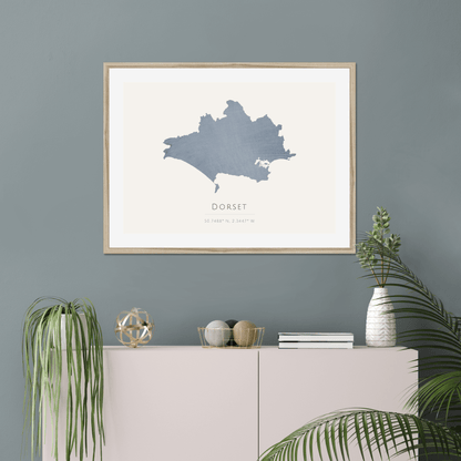 Dorset -  Framed & Mounted Map