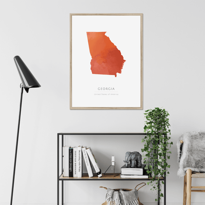 Georgia -  Framed & Mounted Map