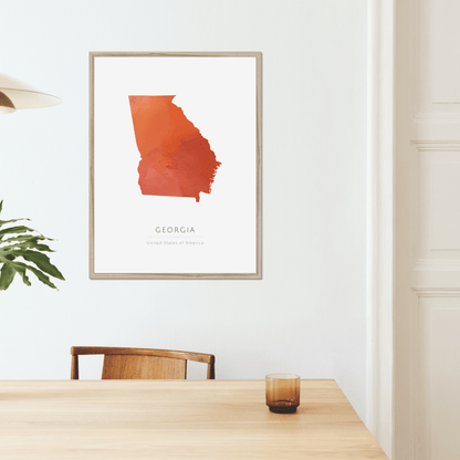 Georgia -  Framed & Mounted Map