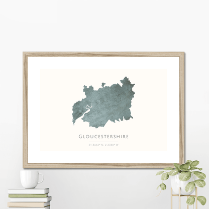 Gloucestershire -  Framed & Mounted Map