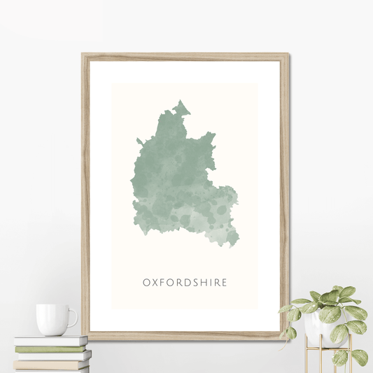 Oxfordshire -  Framed & Mounted Map