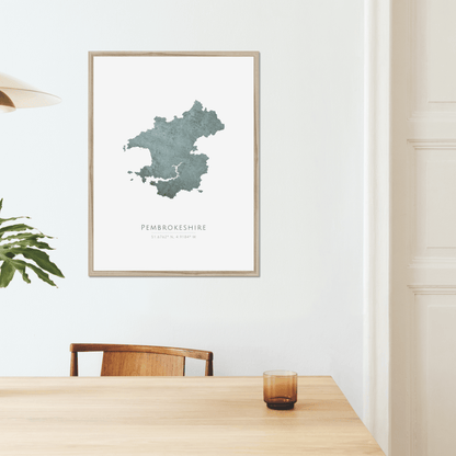 Pembrokeshire -  Framed & Mounted Map