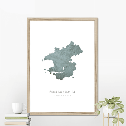 Pembrokeshire -  Framed & Mounted Map