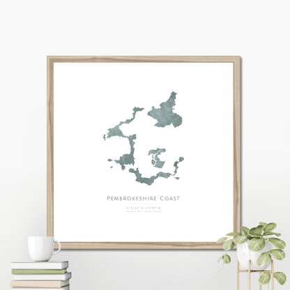 Pembrokeshire Coast -  Framed & Mounted Map