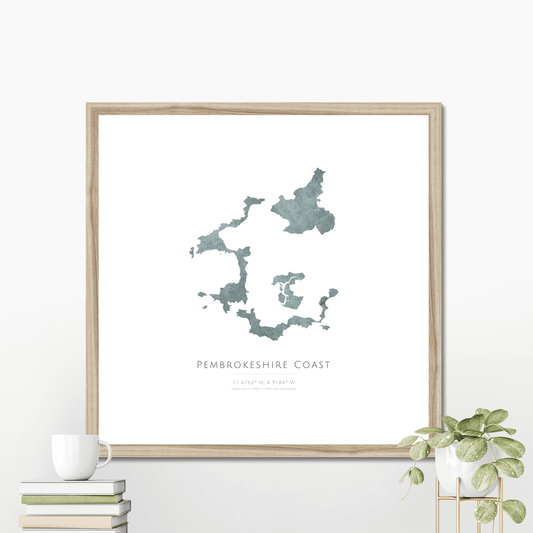 Map of The Pembrokeshire Coast -  Fine Art Print