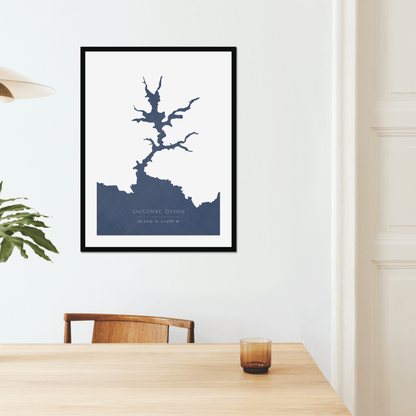 Salcombe -  Framed & Mounted Map