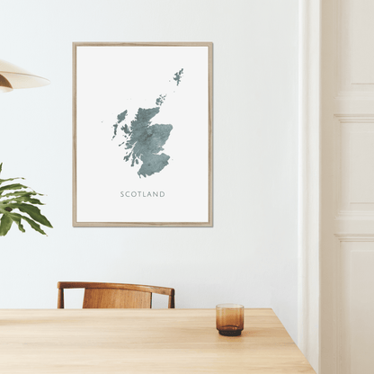 Scotland -  Framed & Mounted Map