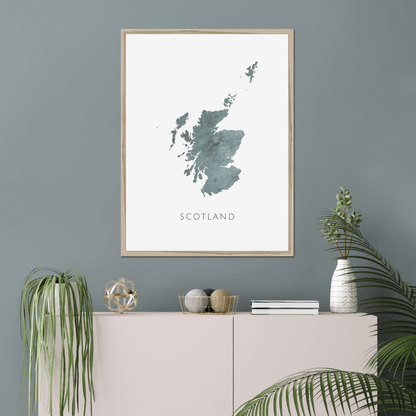 Scotland -  Framed & Mounted Map