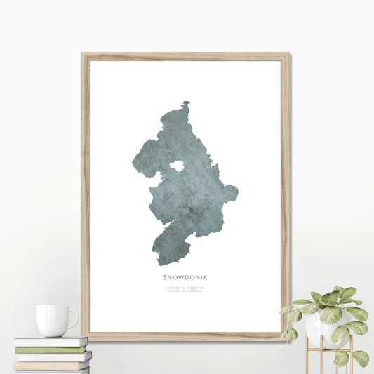 Map of Snowdonia -  Fine Art Print