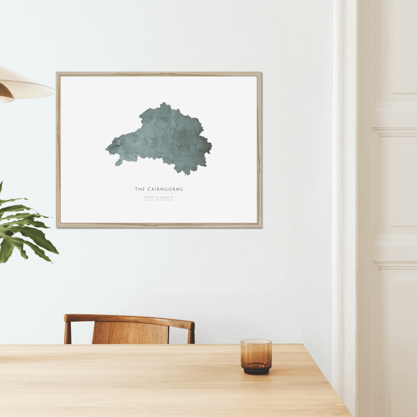 The Cairngorms -  Framed & Mounted Map
