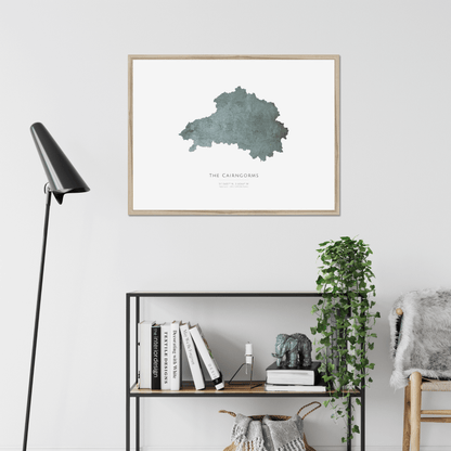 The Cairngorms -  Framed & Mounted Map