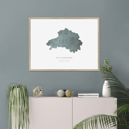 The Cairngorms -  Framed & Mounted Map