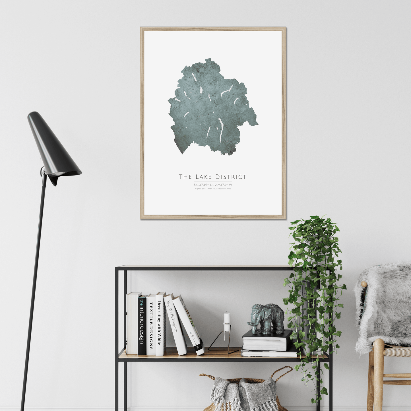 The Lake District -  Framed & Mounted Map