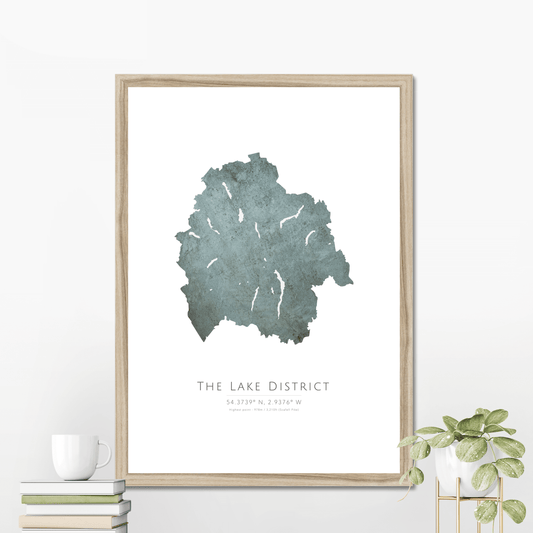 Map of the Lake District -  Fine Art Print