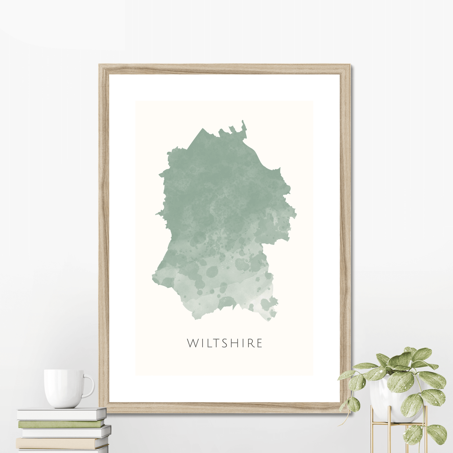 Wiltshire -  Framed & Mounted Map